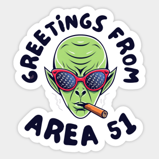 Greetings from Area 51 Sticker